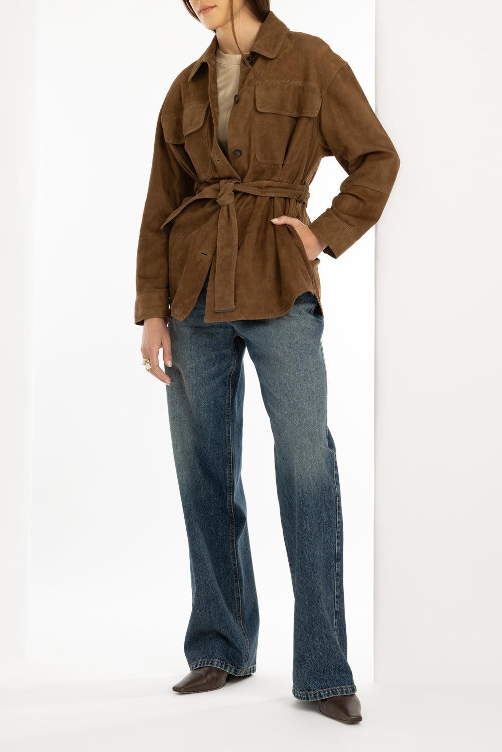 Safari Jacket-SESAME-38-CLOTHINGJACKETLEATHER-BRUNELLO CUCINELLI