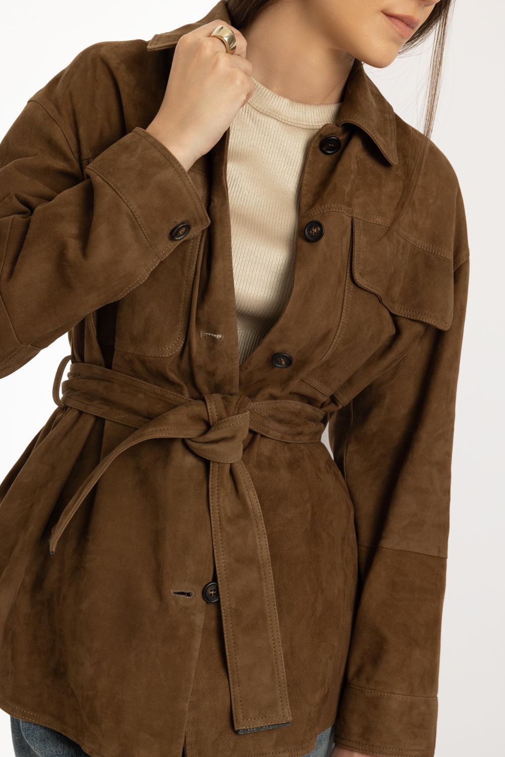 Safari Jacket-SESAME-38-CLOTHINGJACKETLEATHER-BRUNELLO CUCINELLI