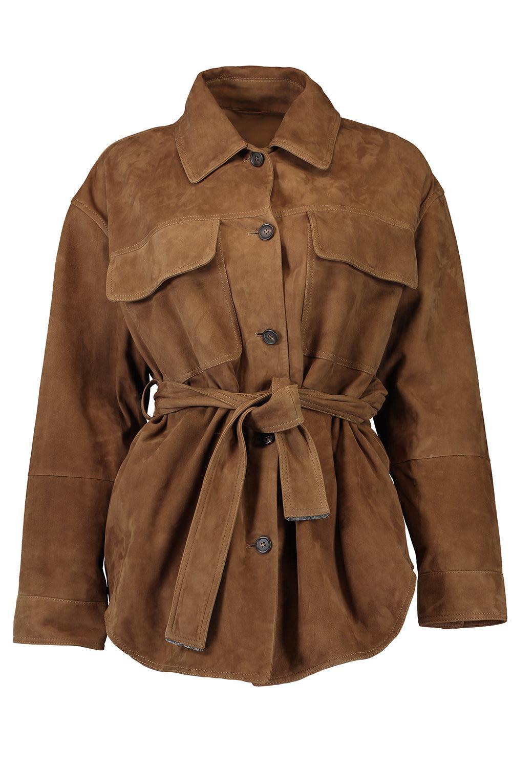 Safari Jacket-SESAME-38-CLOTHINGJACKETLEATHER-BRUNELLO CUCINELLI