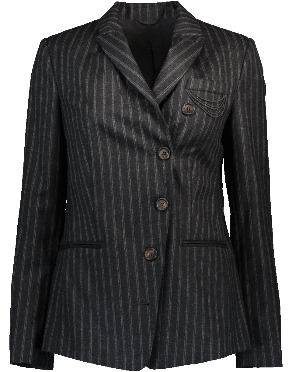 BRUNELLO CUCINELLI-Double Pinstripe Jacket-