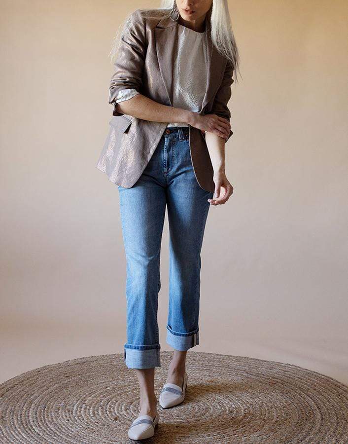 BRUNELLO CUCINELLI-Metallic Linen Jacket-
