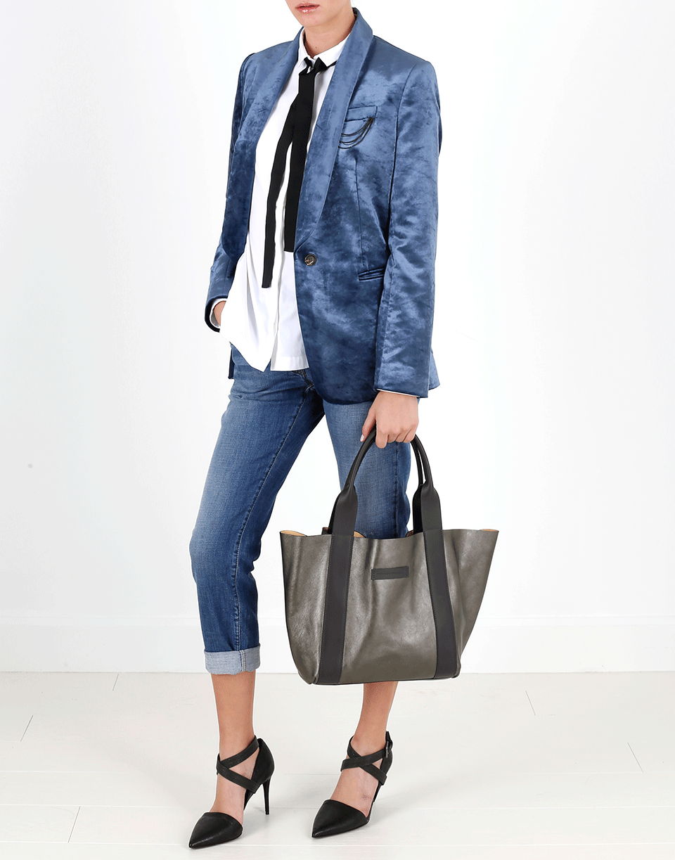BRUNELLO CUCINELLI-Velvet Jacket With Chain-