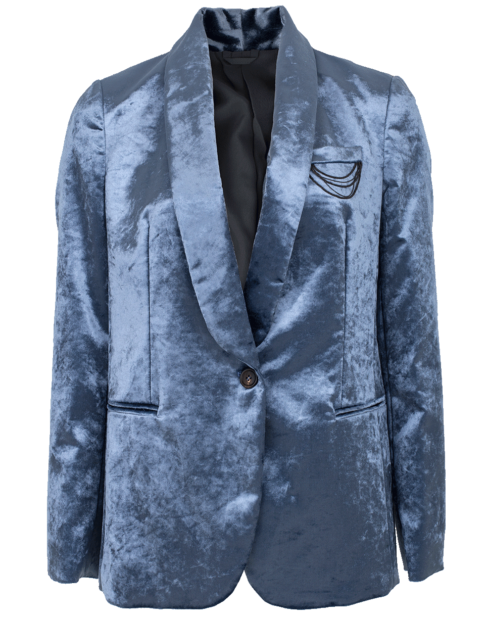 BRUNELLO CUCINELLI-Velvet Jacket With Chain-