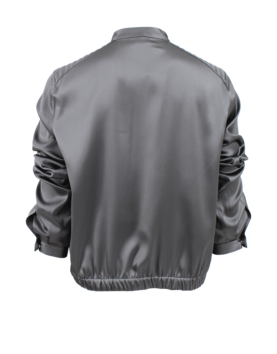 BRUNELLO CUCINELLI-Satin Bomber Biker Jacket-