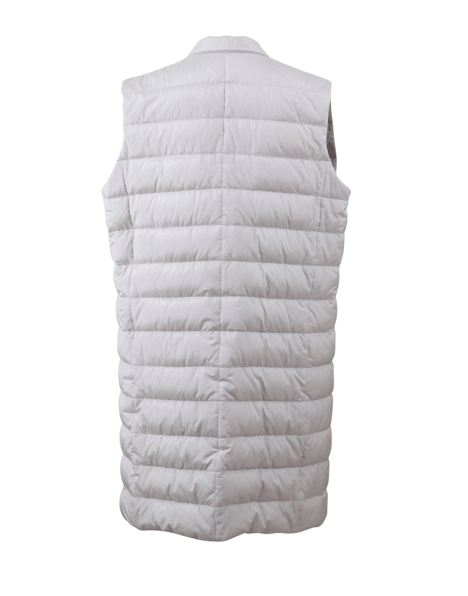 BRUNELLO CUCINELLI-Silk Puffer Vest-DOVE