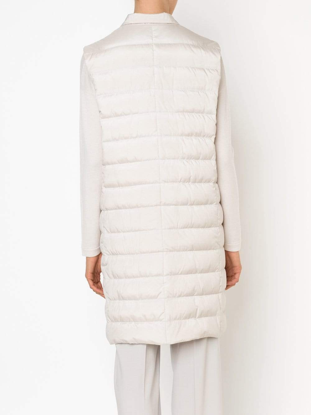 BRUNELLO CUCINELLI-Silk Puffer Vest-DOVE
