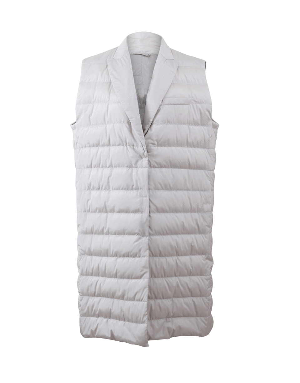 BRUNELLO CUCINELLI-Silk Puffer Vest-DOVE