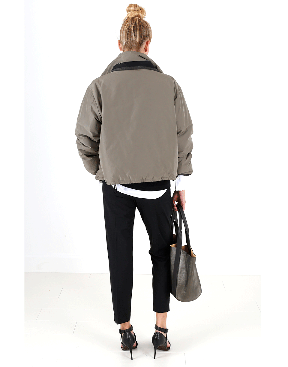 BRUNELLO CUCINELLI-Monili Ribbon Collar Taffeta Jacket-