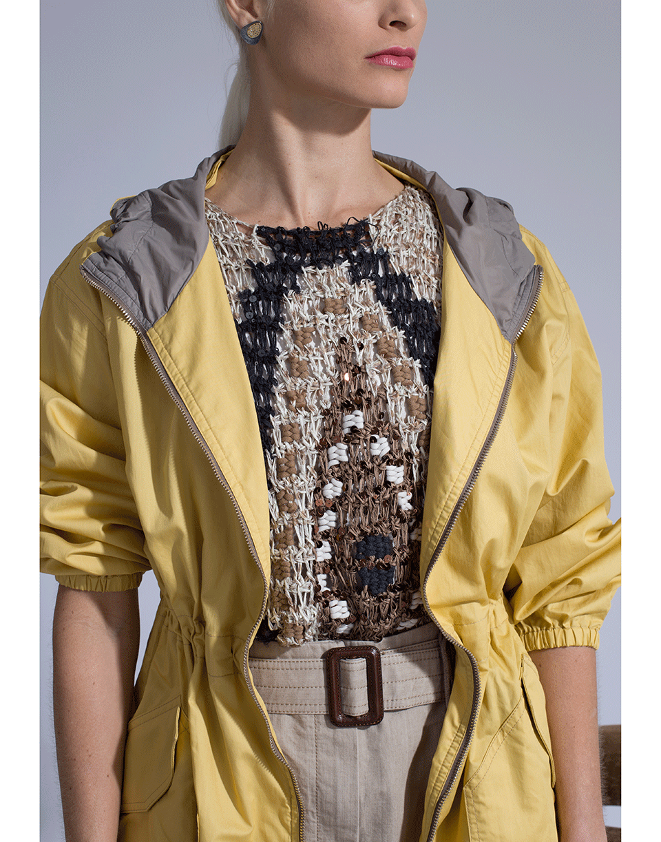 BRUNELLO CUCINELLI-Cotton Silk Hooded Parka-