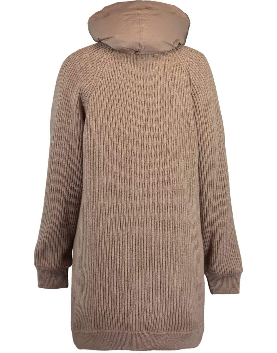 BRUNELLO CUCINELLI-Cashmere Rib Knit and Nylon Vest Overcoat-