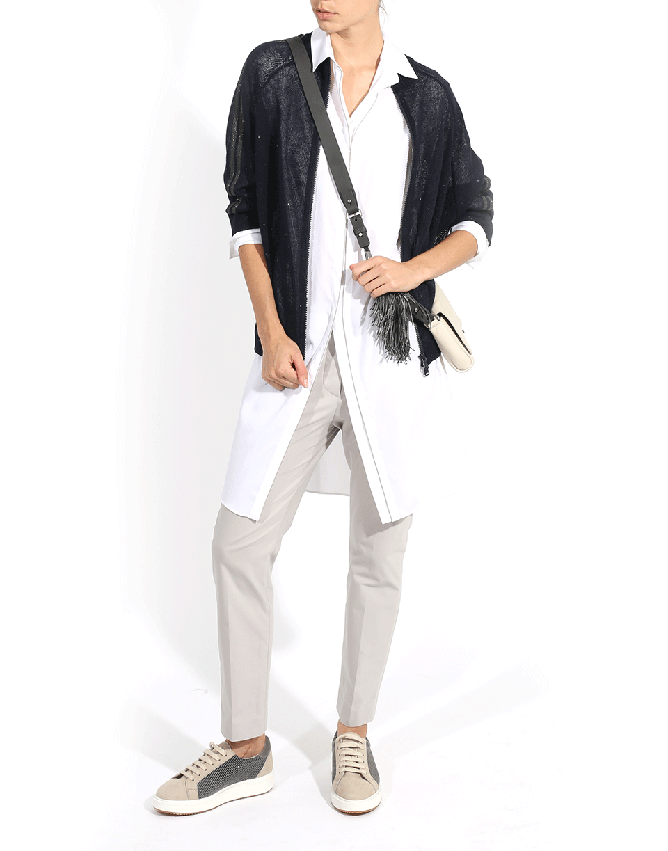 BRUNELLO CUCINELLI-Linen And Silk Monili Bomber-
