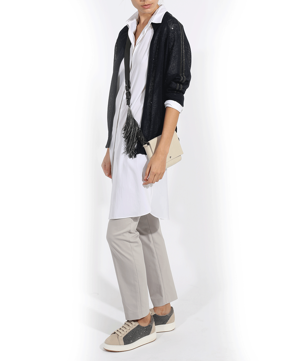 BRUNELLO CUCINELLI-Linen And Silk Monili Bomber-