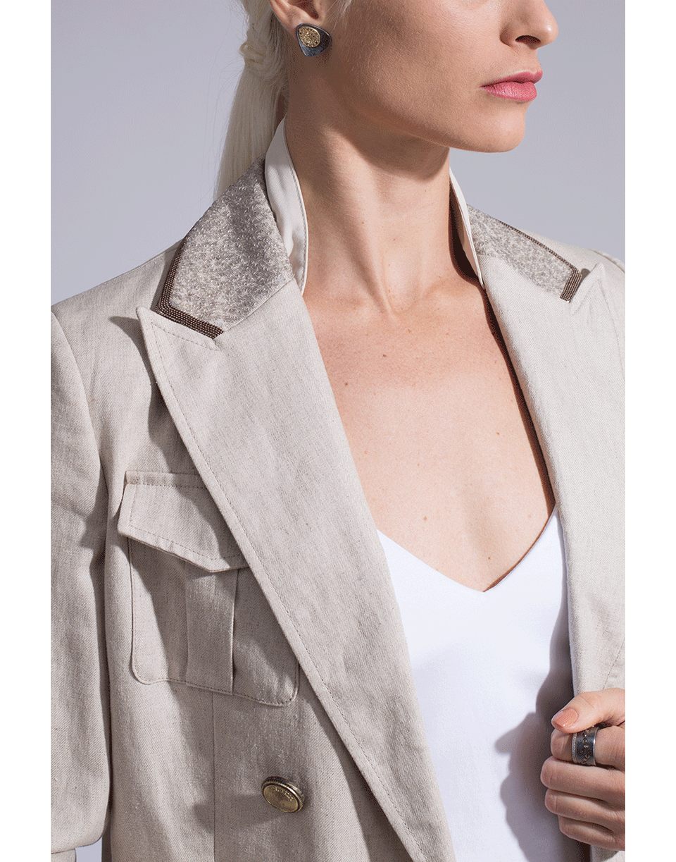BRUNELLO CUCINELLI-Monili Collar Jacket-