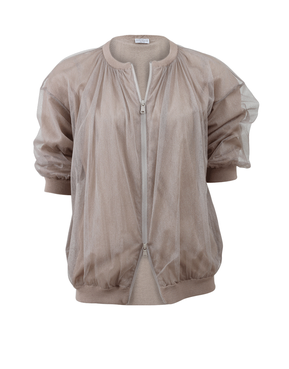 BRUNELLO CUCINELLI-Tulle Bomber-