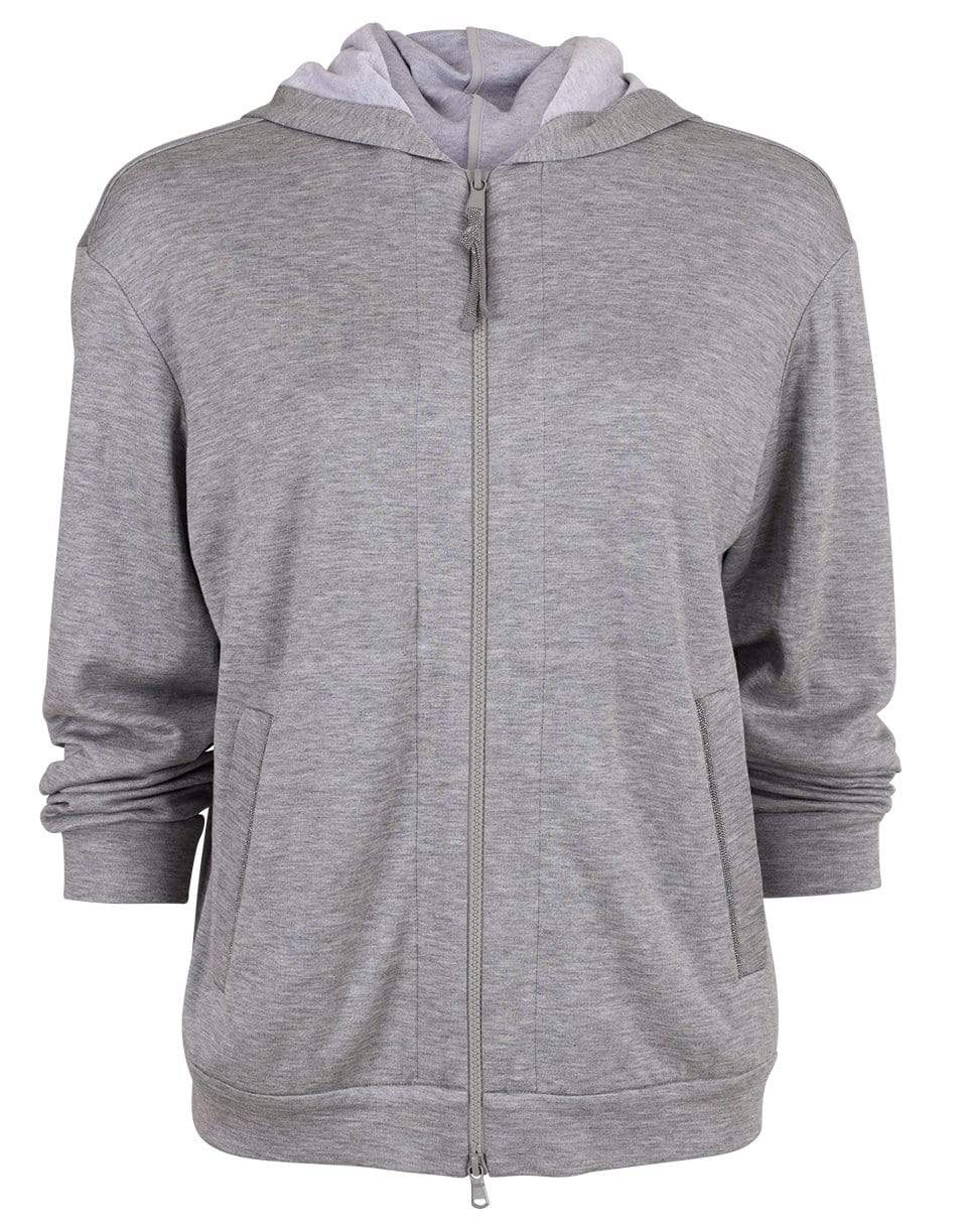 BRUNELLO CUCINELLI-Hooded Zip-Up Spa Jacket-
