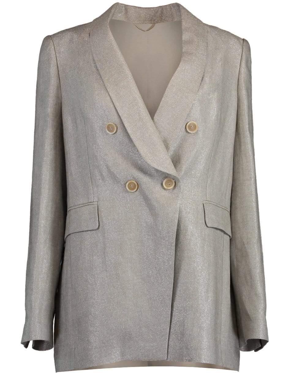BRUNELLO CUCINELLI-Double Breasted Shawl Collar Jacket-