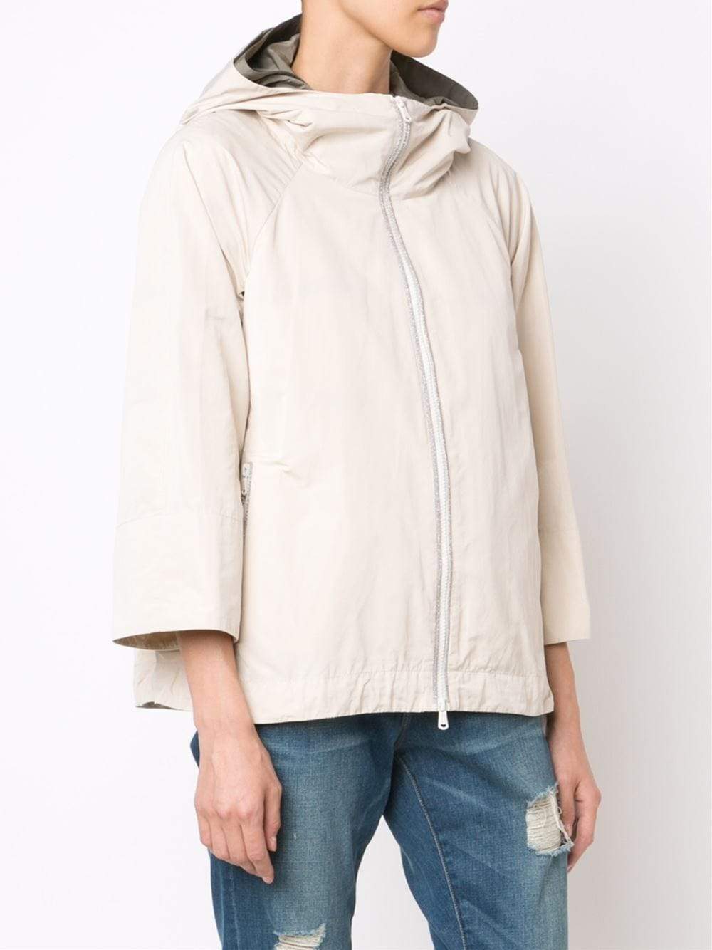 BRUNELLO CUCINELLI-Taffeta Swing Jacket-