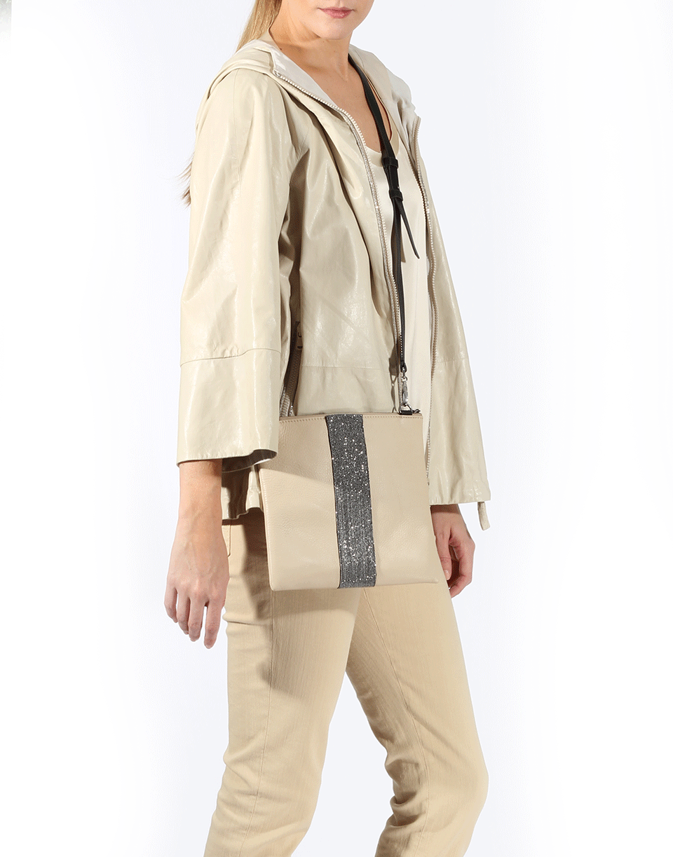 BRUNELLO CUCINELLI-Leather Monili Trim Annorak-