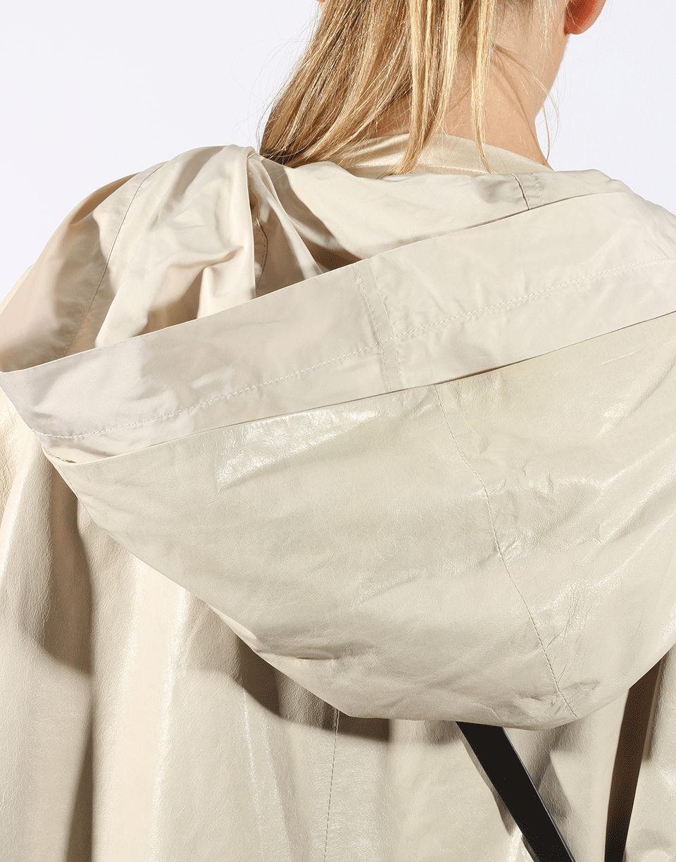 BRUNELLO CUCINELLI-Leather Monili Trim Annorak-