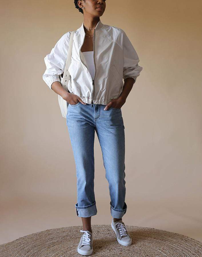 BRUNELLO CUCINELLI-Water Resistant Zipped Bomber Jacket-