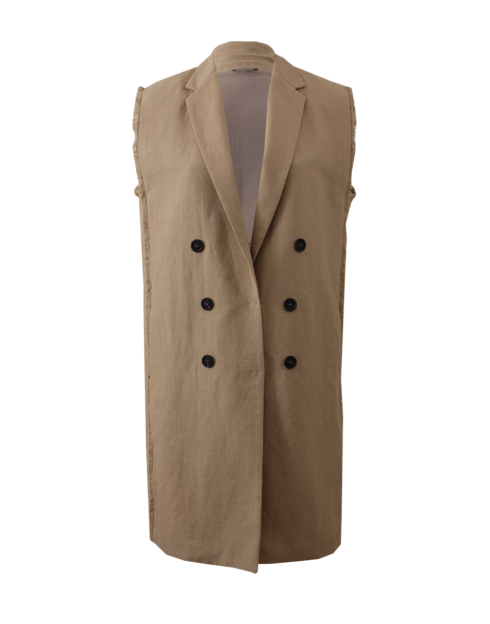 BRUNELLO CUCINELLI-Double Breasted Vest-BISCOTTI