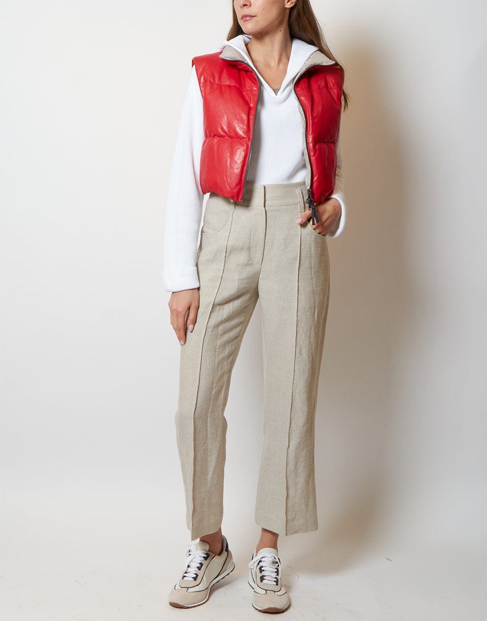 BRUNELLO CUCINELLI-Padded Leather Vest-CHILIRED