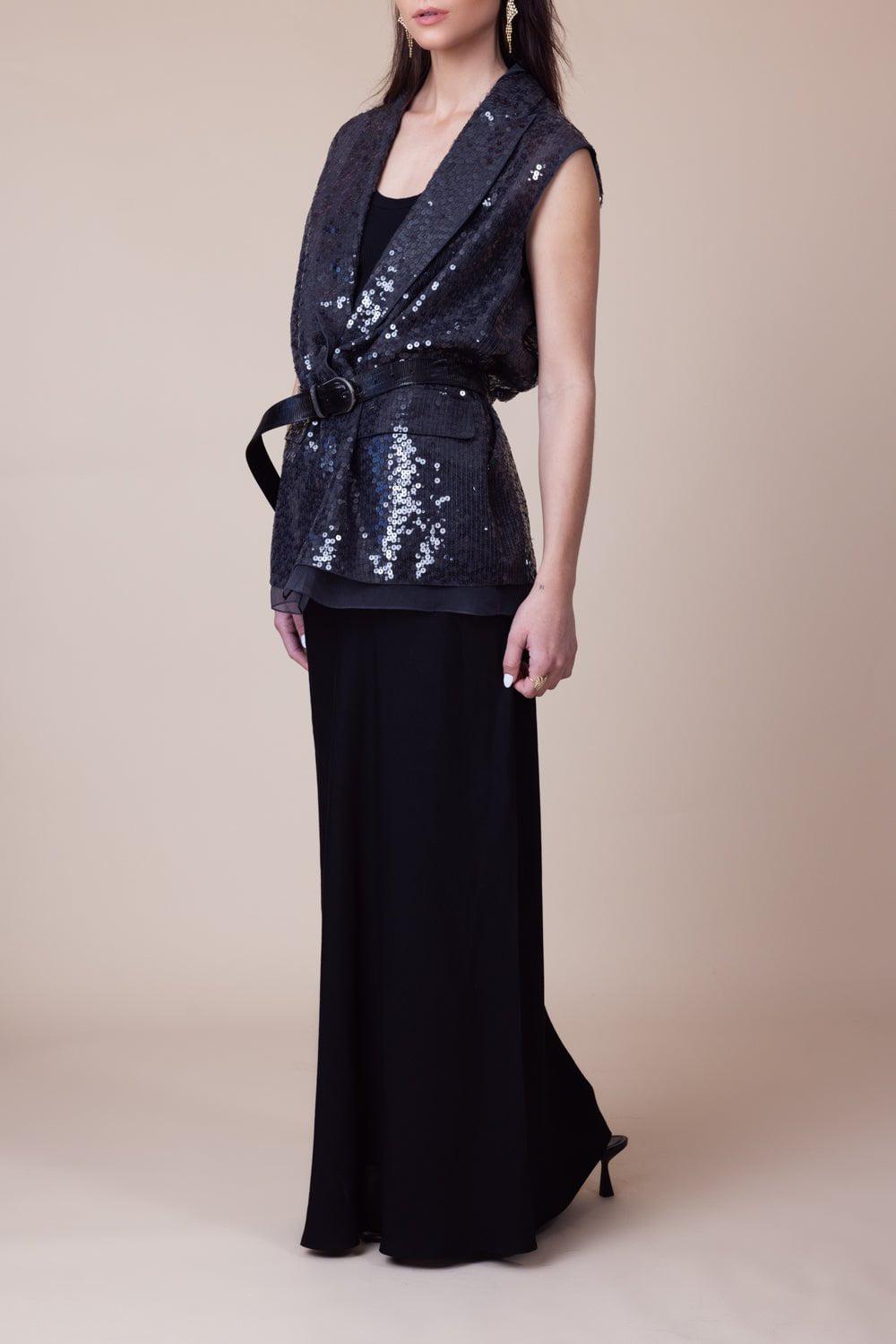 BRUNELLO CUCINELLI-Dazzling Embroidery Vest-