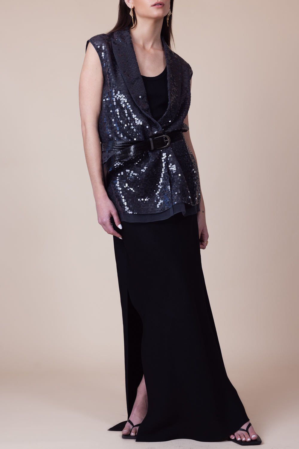 BRUNELLO CUCINELLI-Dazzling Embroidery Vest-