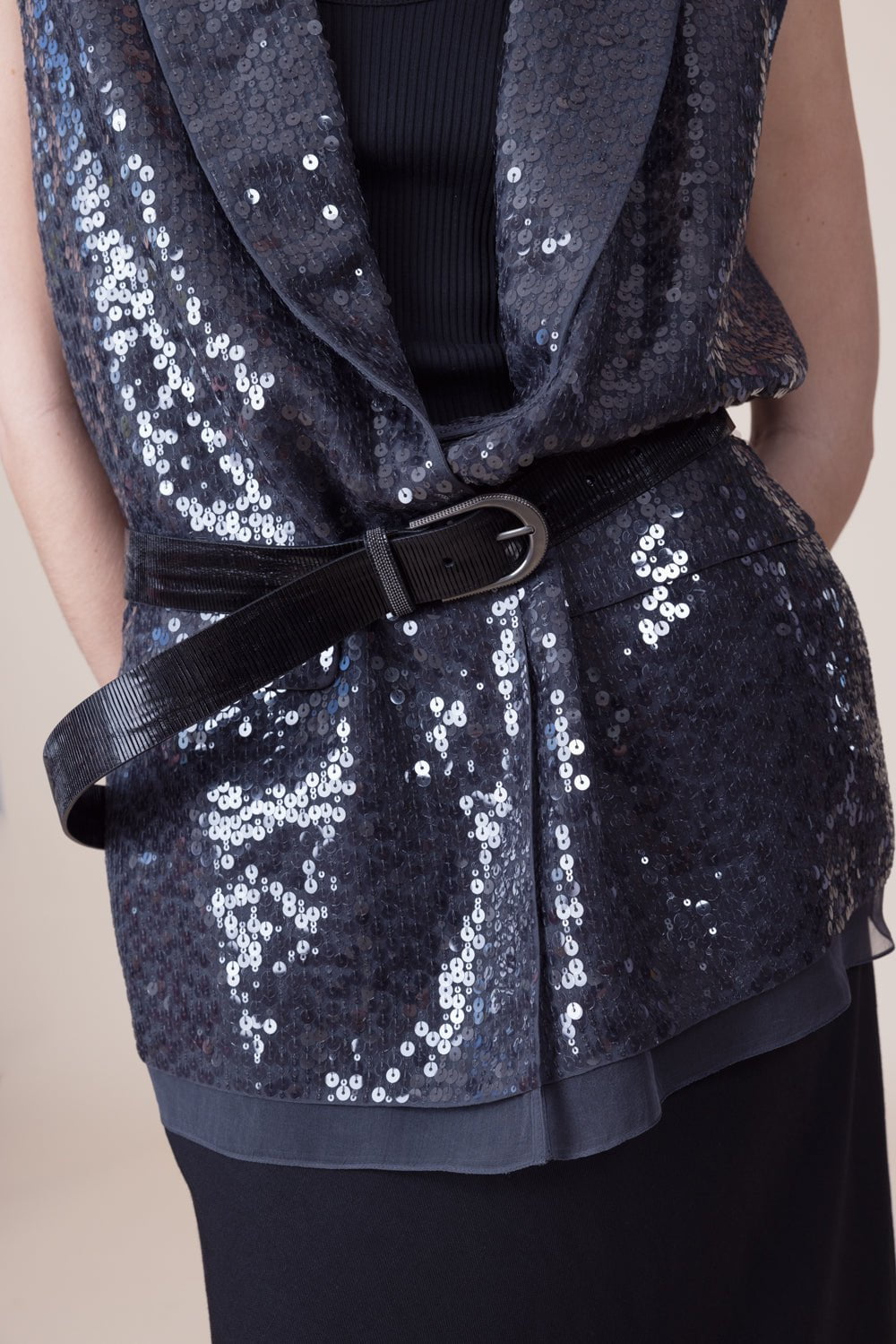 BRUNELLO CUCINELLI-Dazzling Embroidery Vest-