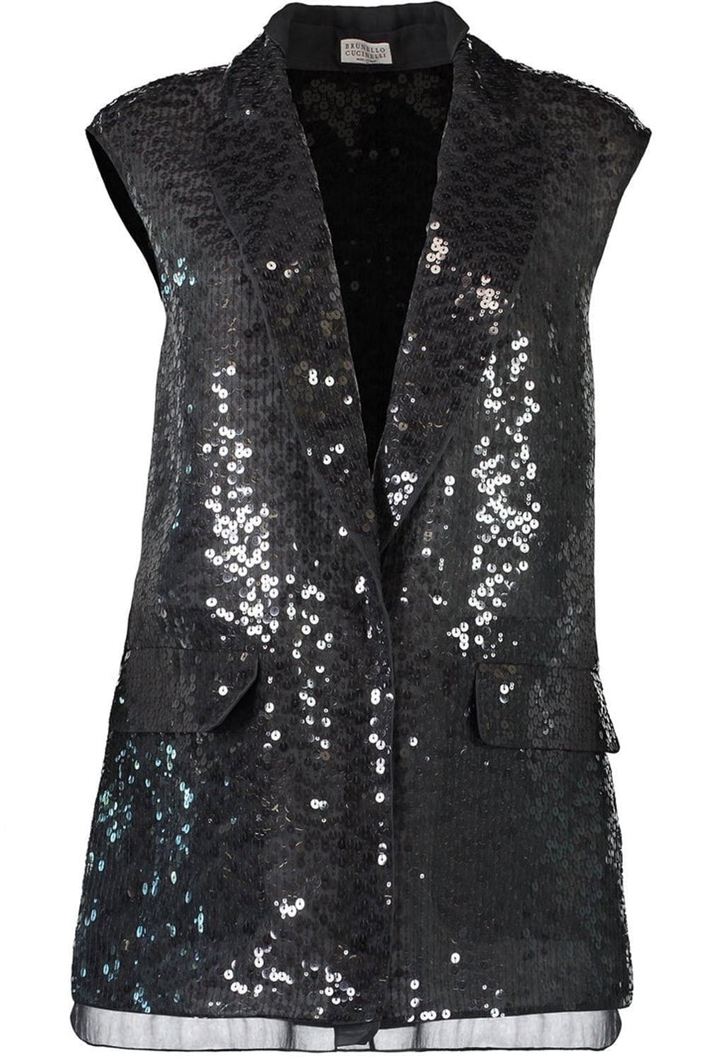BRUNELLO CUCINELLI-Dazzling Embroidery Vest-