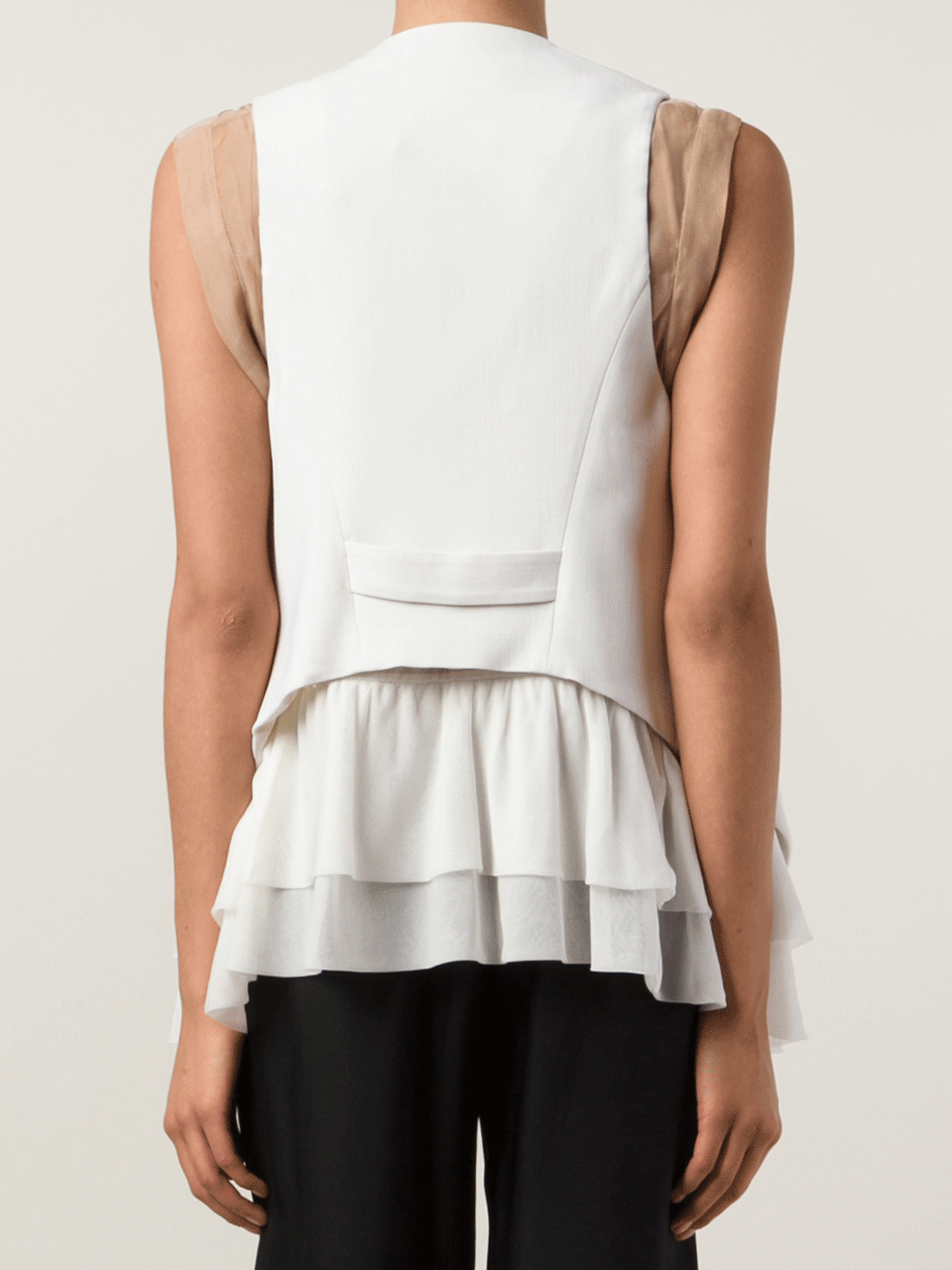 BRUNELLO CUCINELLI-Organza Ruffle Vest-
