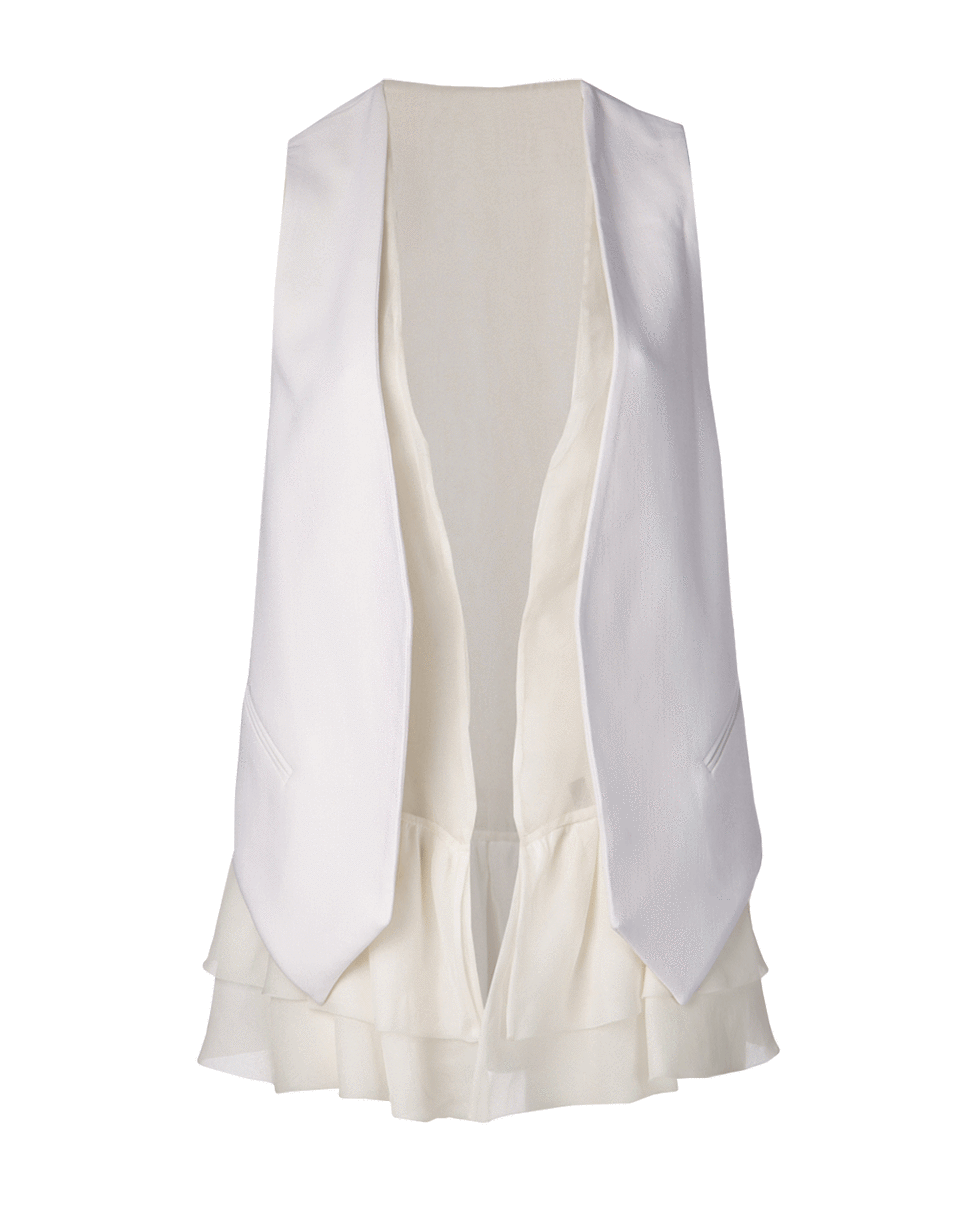 BRUNELLO CUCINELLI-Organza Ruffle Vest-