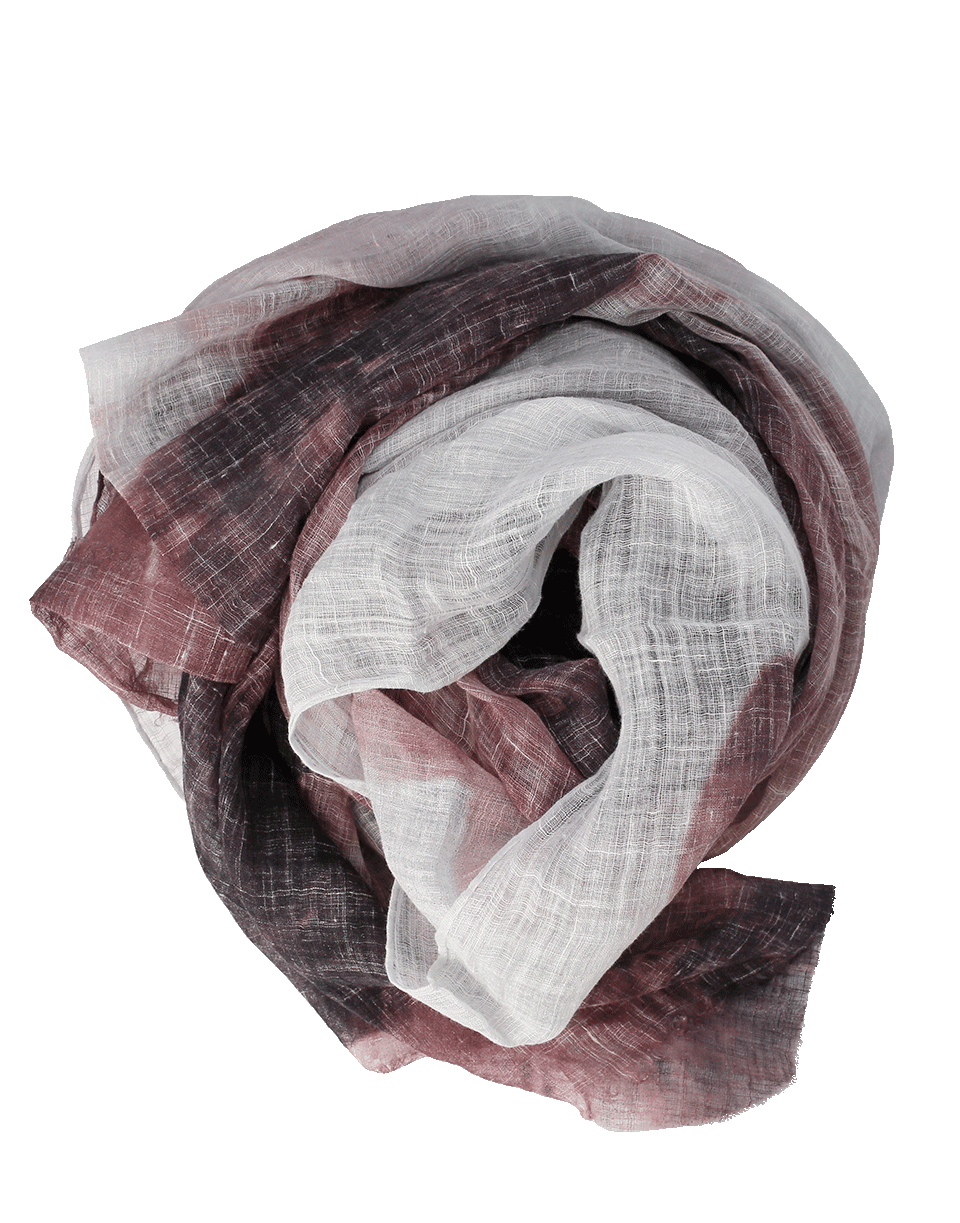 BRUNELLO CUCINELLI-Multi Floral Linen Scarf-AMETHYST