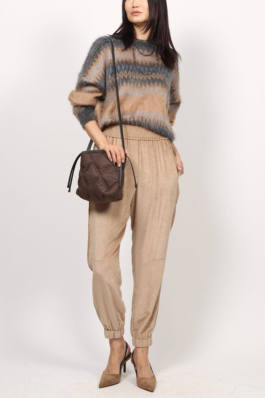 BRUNELLO CUCINELLI-Pull On Velvet Pant-