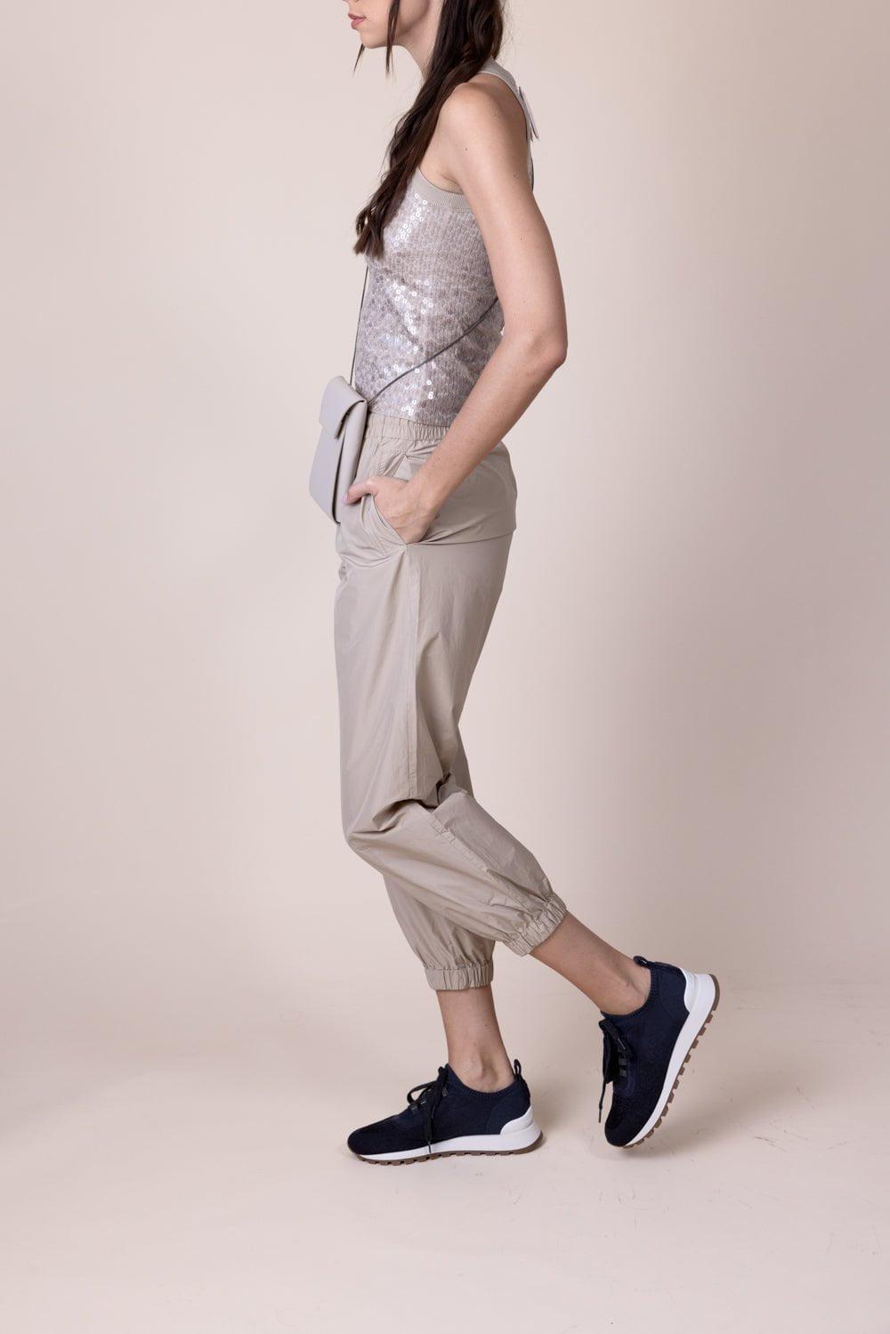 BRUNELLO CUCINELLI-Pull On Jogger Pant-BEIGE