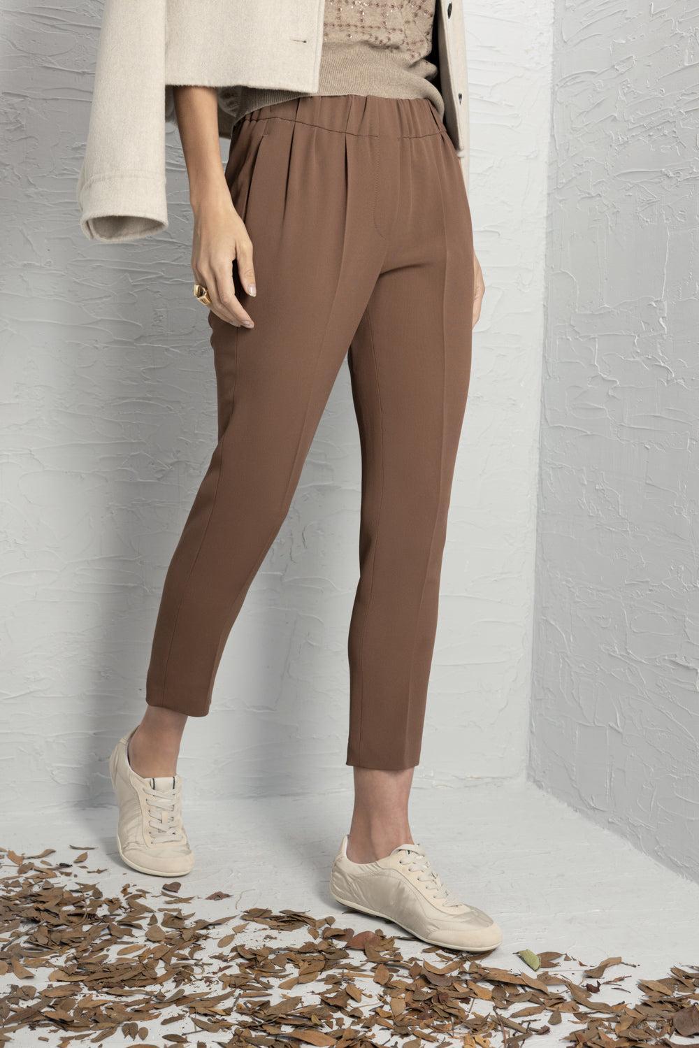 Classic Pull On Pant - Date-BROWN-36-CLOTHINGPANTCASUAL-BRUNELLO CUCINELLI