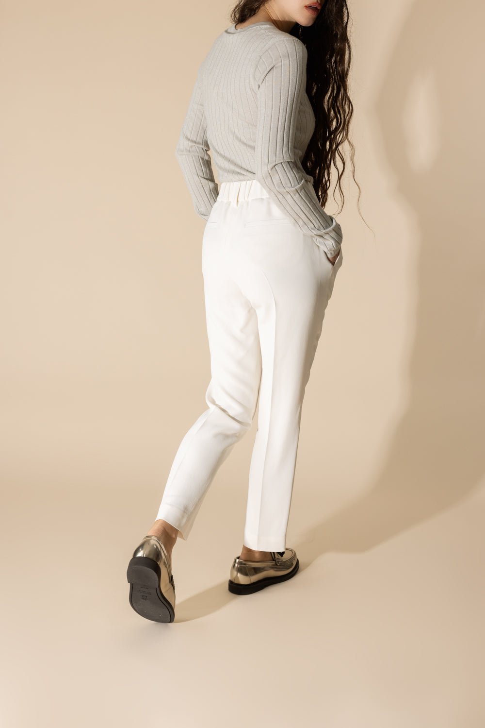 BRUNELLO CUCINELLI-Classic Pull On Pant - Buttermilk-