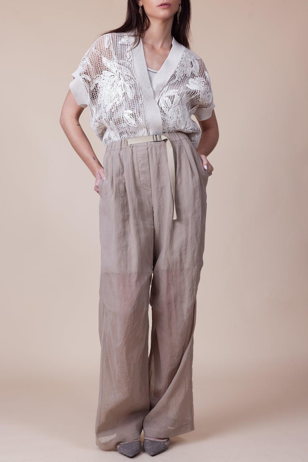 BRUNELLO CUCINELLI-Belted Pant-