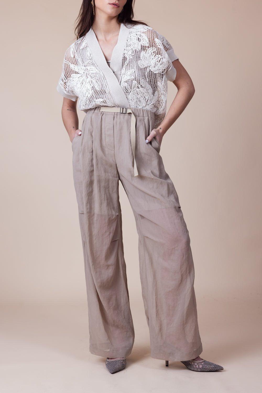 BRUNELLO CUCINELLI-Belted Pant-