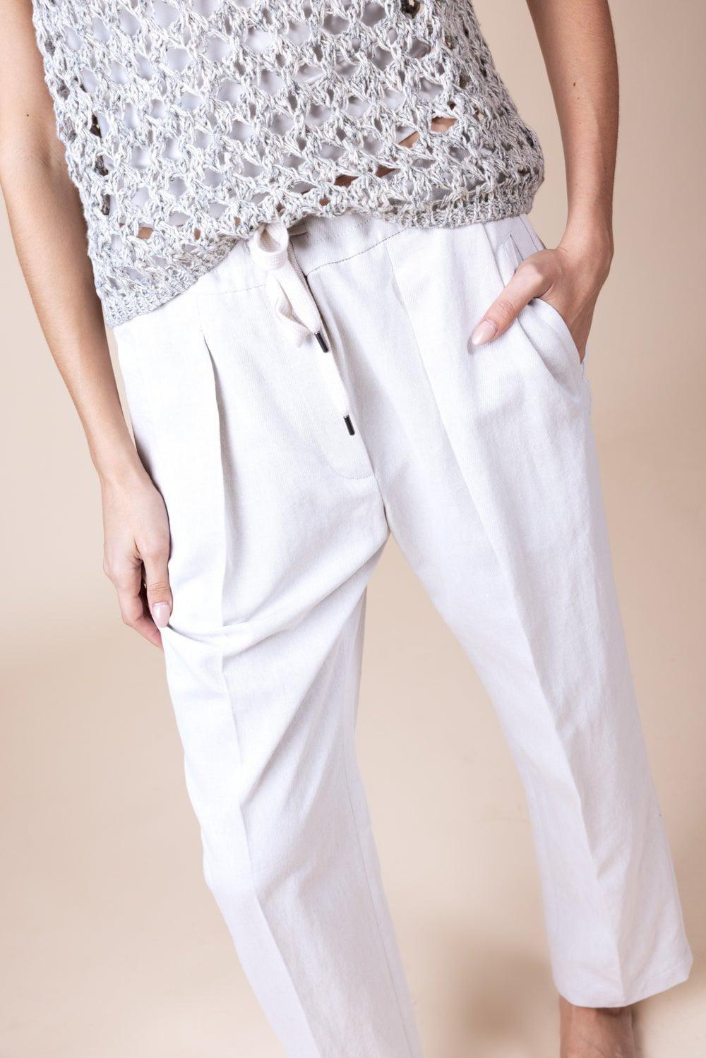 BRUNELLO CUCINELLI-Pleated Straight Leg Pant-