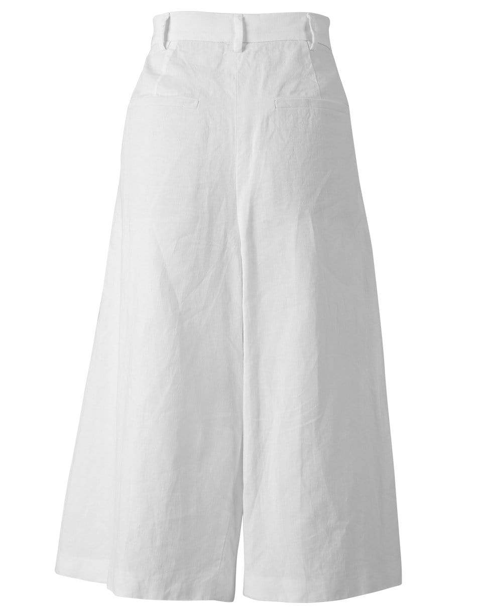 BRUNELLO CUCINELLI-Linen Crossover Pleated Culotte-WHITE