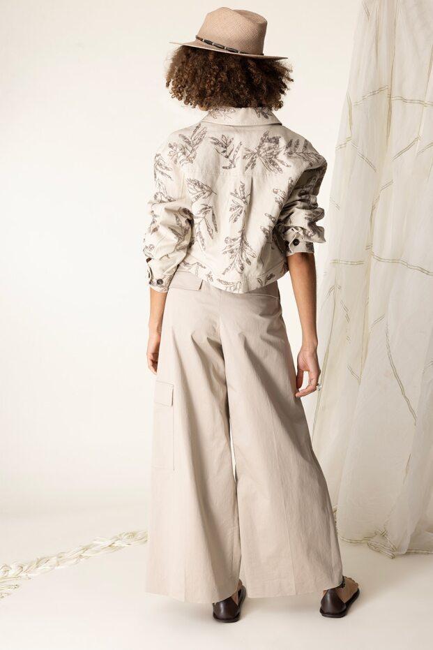 Pleated A-Line Trouser-BEIGE-38-CLOTHINGPANTCROPPED-BRUNELLO CUCINELLI