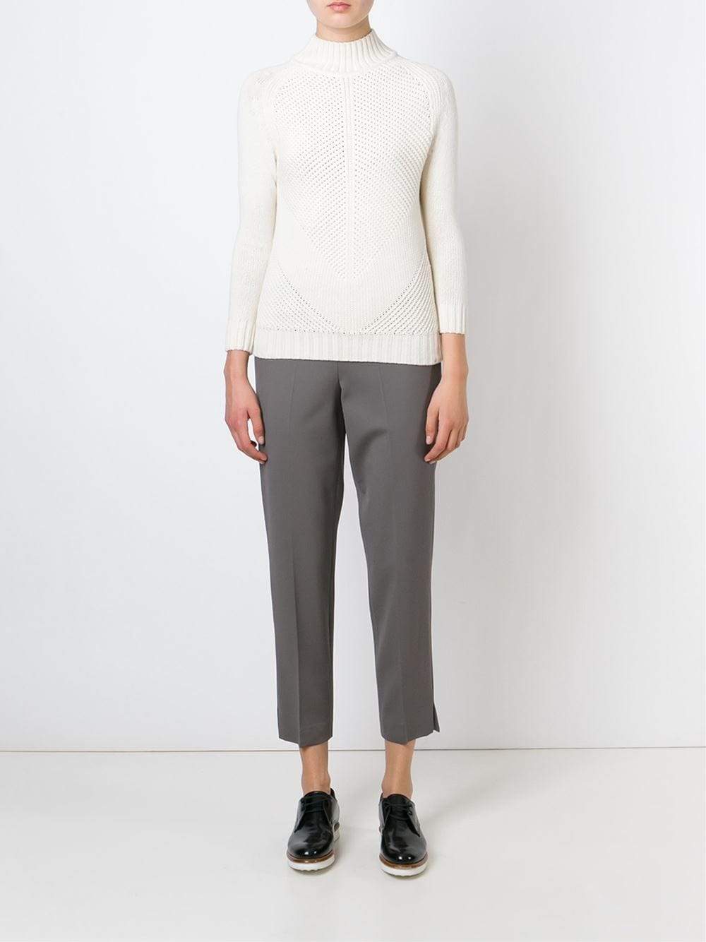 BRUNELLO CUCINELLI-Twill Side Zip Pant-