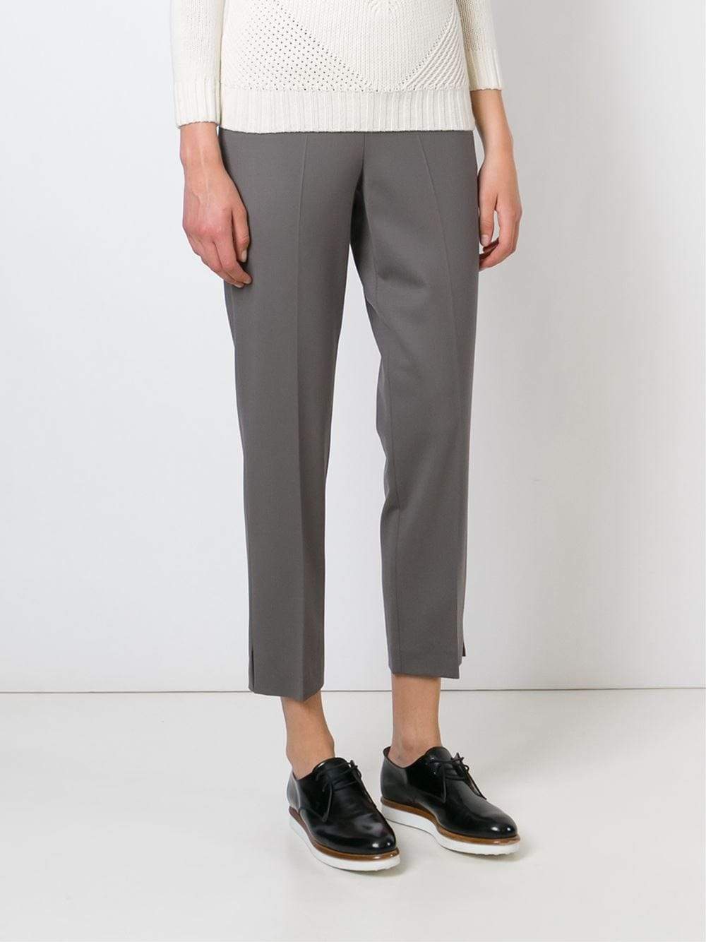BRUNELLO CUCINELLI-Twill Side Zip Pant-