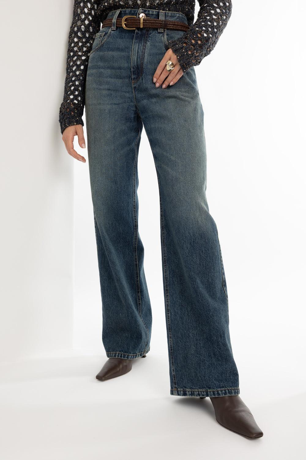 Wide Leg Pant-AGDBLUDN-38-CLOTHINGPANTDENIM-BRUNELLO CUCINELLI