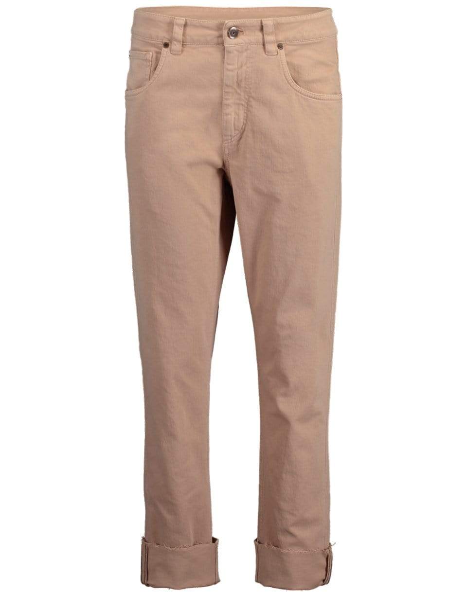 BRUNELLO CUCINELLI-Cuffed Garment Dyed Jean-