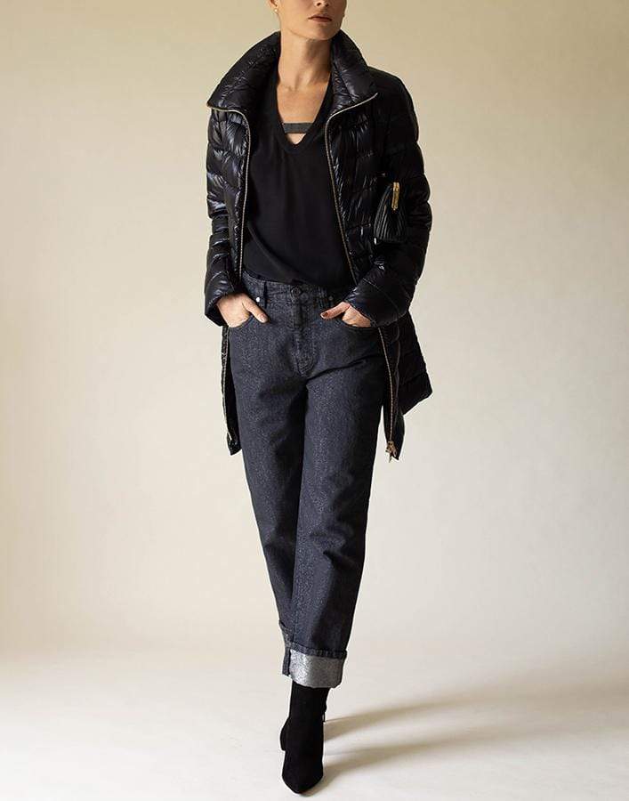 BRUNELLO CUCINELLI-Blackstone Lurex Garment Dyed Cuffed Pant-