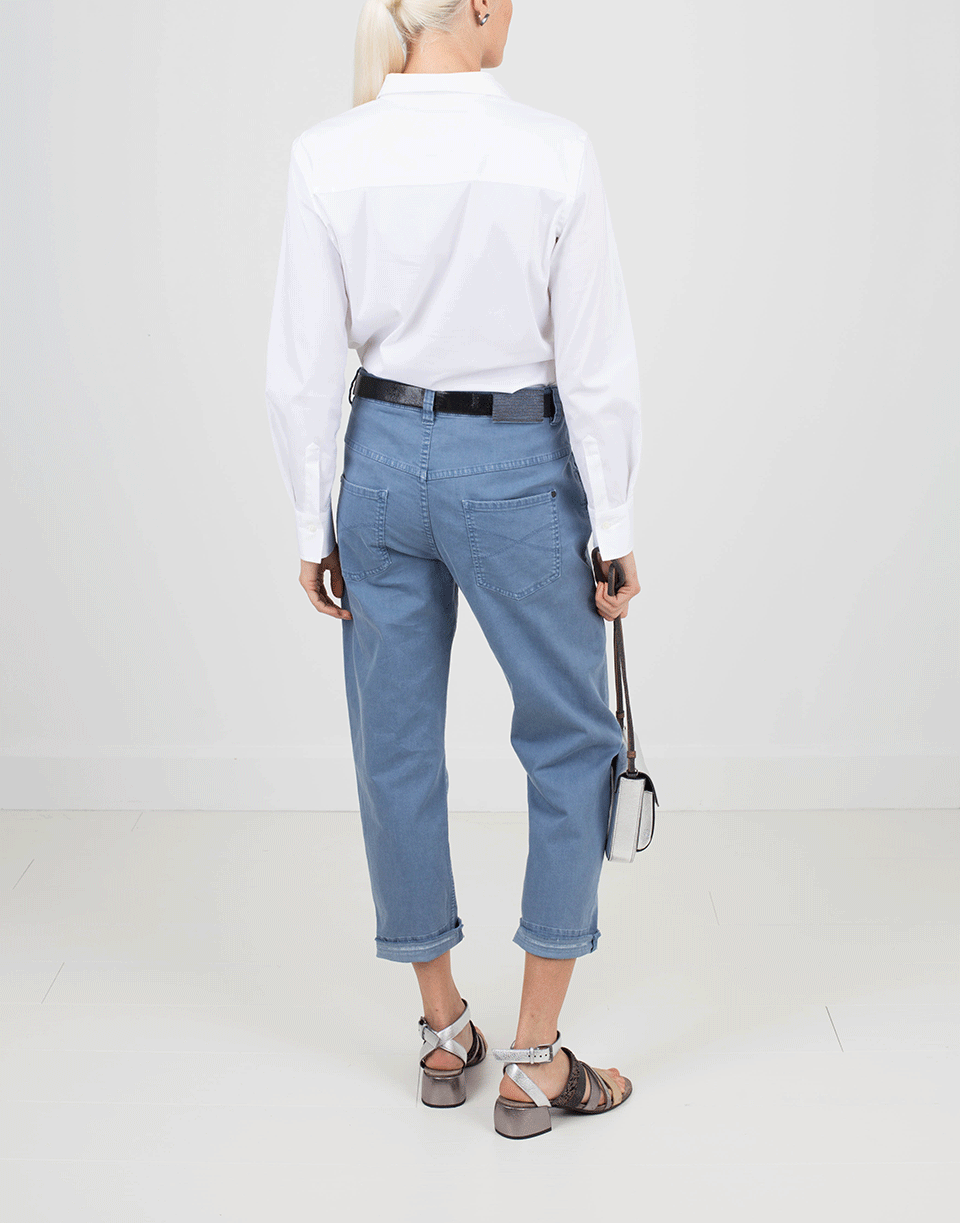 BRUNELLO CUCINELLI-Garment Dyed Denim-