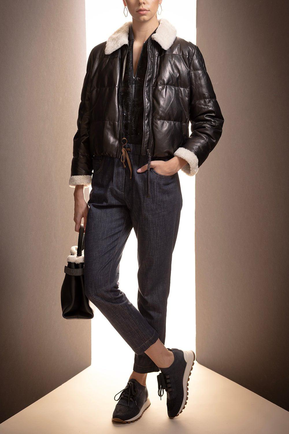 BRUNELLO CUCINELLI-Drawstring Denim Trousers-