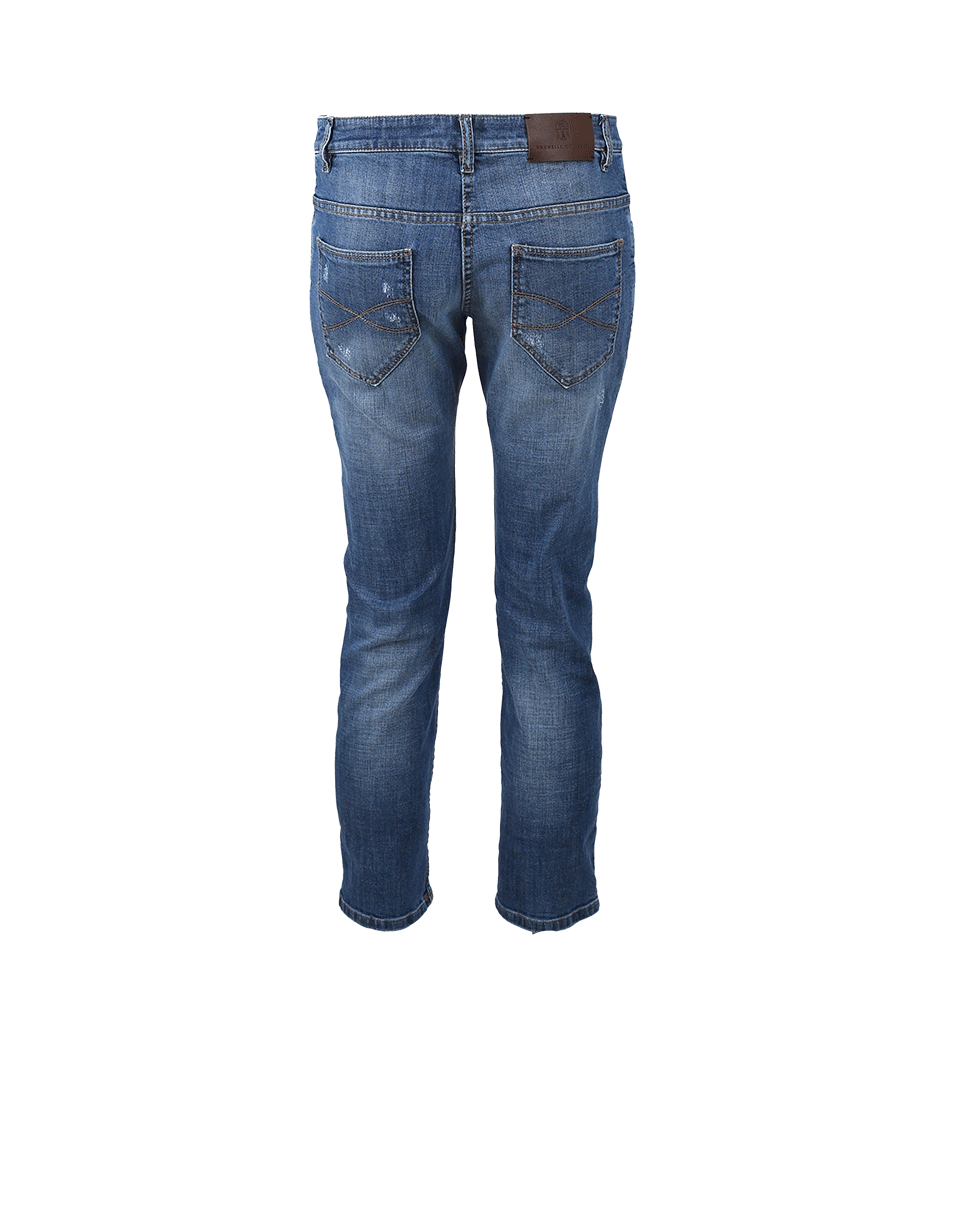 BRUNELLO CUCINELLI-Distressed Boyfriend Jeans-